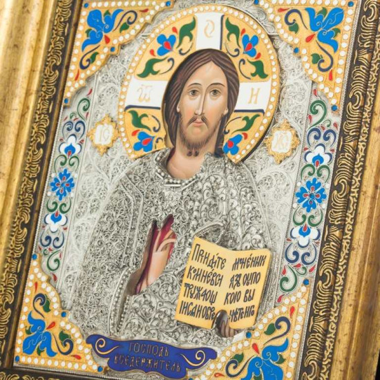 Ікона "Господь Вседержитель" (ювелірне каміння)