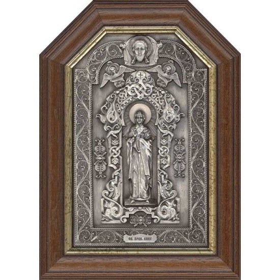 Срібна ікона "Свята Ганна"