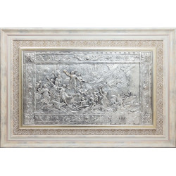 Картина "Полювання амазонок" (мідь, сріблення)