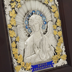 Ікона "Ангел Хранитель" з позолоченим орнаментом