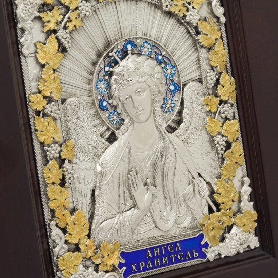 Ікона "Ангел Хранитель" з позолоченим орнаментом