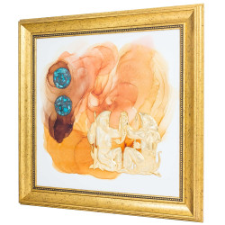 Авторське панно "Чоловіче побратимство" з позолоченими скіфами та копією рідкісної монети. (Номінант Luxembourg Art Prize 2024)