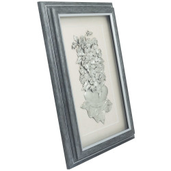 Авторське панно - оберіг "Фіалки" (мідь, сріблення)