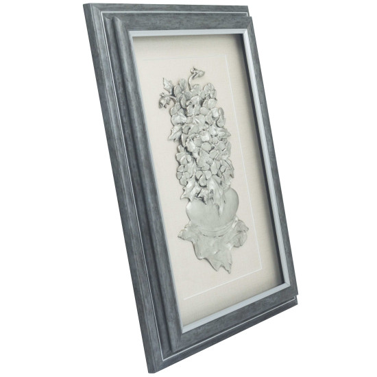 Авторське панно - оберіг "Фіалки" (мідь, сріблення)