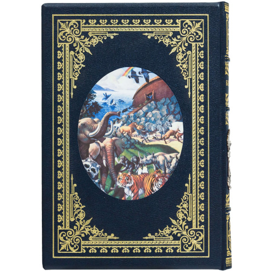 Подарункове видання "Біблія у переказі для дітей", декороване картиною на металі