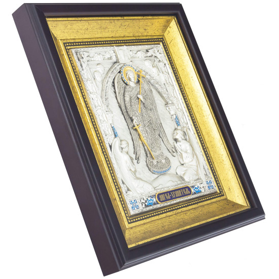 Ікона "Ангел Хранитель" з емалевими кутами