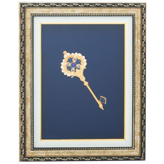 Подарунок "Ключ" (ювелірний виріб з позолотою, емалями та камінням)