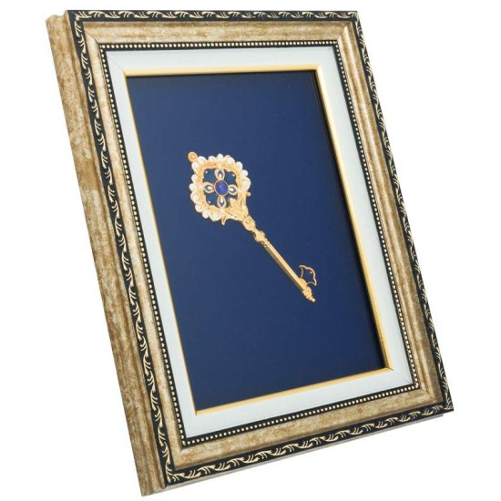 Подарунок "Ключ" (ювелірний виріб з позолотою, емалями та камінням)