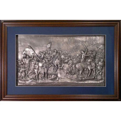 Подарунок "В'їзд Генріха IV до Парижа" (метал, сріблення) по мотивам картини Рубенса