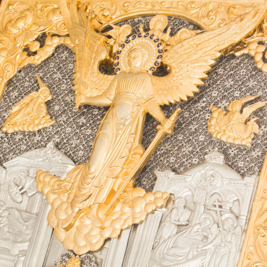 Ікона "Ангел Хранитель" з емалями