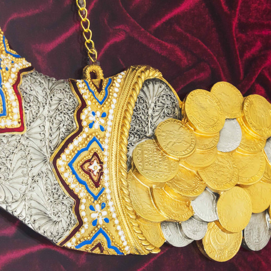  Ювелірна композиція "Ріг достатку" з артефактами минулого». Джерело процвітання (мідь, сріблення, позолота, емалі)