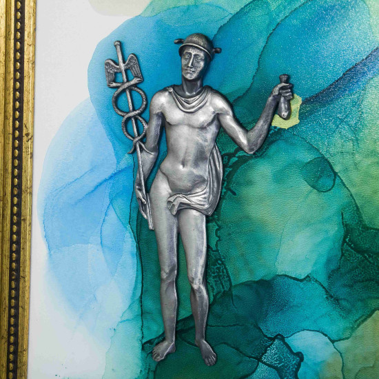 Авторське панно. Картина-талісман "На багатство та достаток" з копіями рідкісних монет (сріблення, позолота). (Номінант Luxembourg Art Prize 2024)