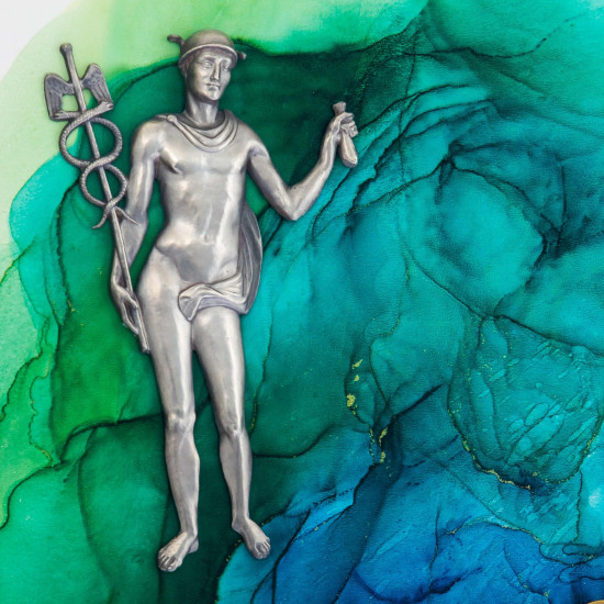 Авторське панно. Картина-талісман "На багатство та достаток" з копіями рідкісних монет (сріблення, позолота). (Номінант Luxembourg Art Prize 2024)