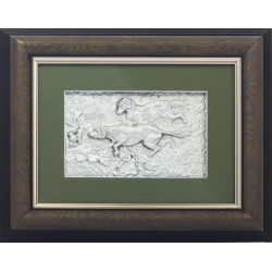 Посріблене металеве панно"Мисливський трофей"