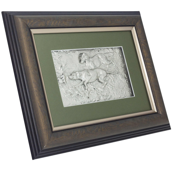 Посріблене металеве панно"Мисливський трофей"