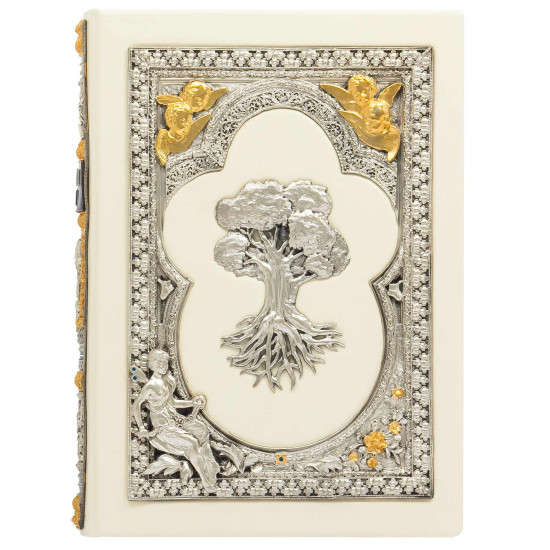Подарункове видання «Родинна книга» з позолоченим та посрібленим ювелірним декором та інкрустацією.