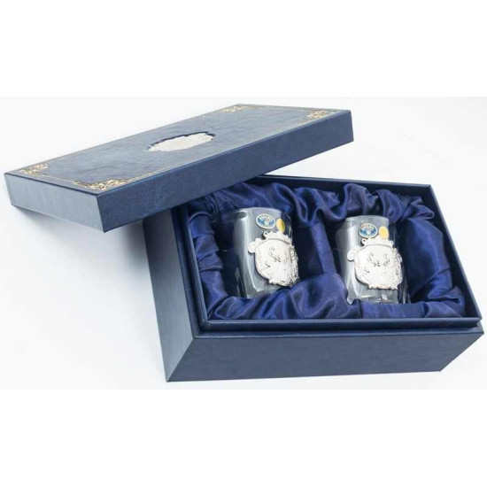 Подарунковий набір келихів для віскі  "Bohemia"- "Срібний олень". 