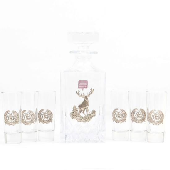 Подарунковий набір склянок коллінз з графином "Величний олень".