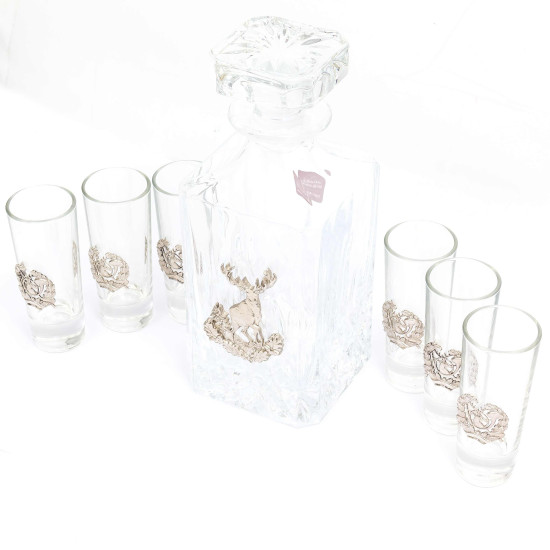 Подарунковий набір склянок коллінз з графином "Величний олень".