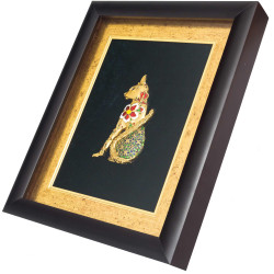 Ювелірна картина-панно «Кіт. Оберіг достатку та гармонії» (мідь, позолота, емалі)