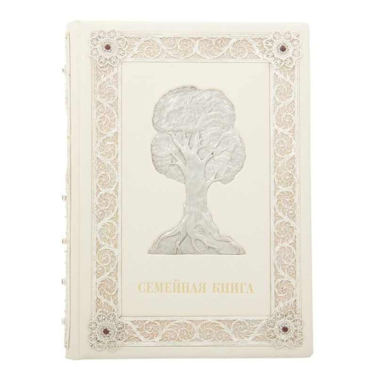 Подарункове видання «Родинна книга» з посрібленим ювелірним декором з інкрустацією.