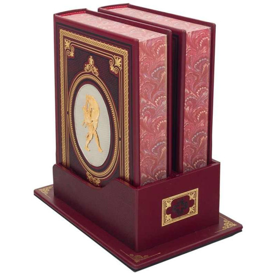 Подарункове видання "Витязь у тигровій шкурі" Ш. Руставелі у 2-х томах з ювелірним декором (метал, позолота, сріблення) у футлярі