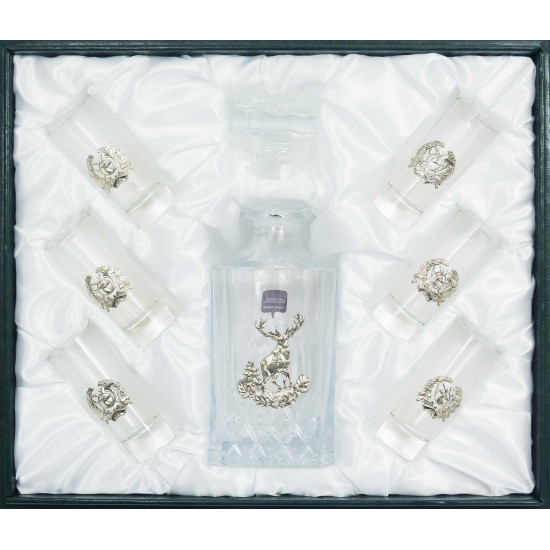 Подарунковий набір склянок коллінз з графином "Величний олень".