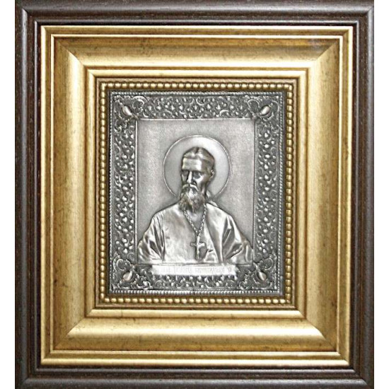 Срібна ікона "Іоанн Кронштадтський"