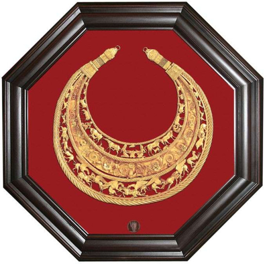 Подарунок "Скіфська пектораль". Реплика (мідь, позолота)