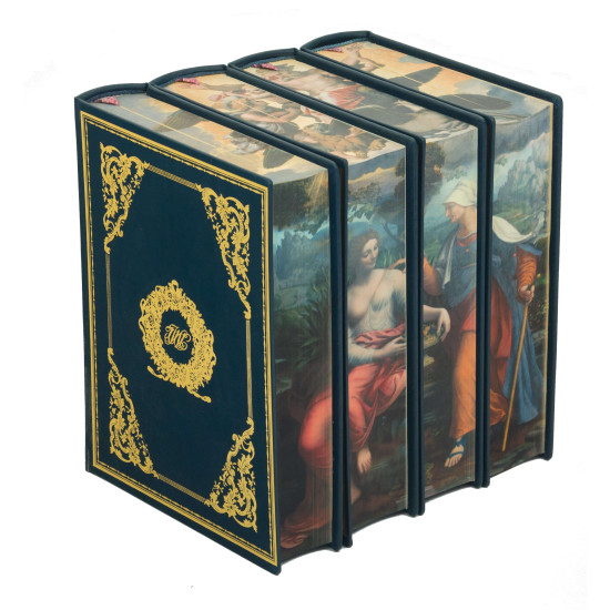 Подарункове видання "Історія живопису всіх часів і народів" О. Бенуа в 4 томах у шкіряному коробі-футлярі з металевим декором (позолота, сріблення)