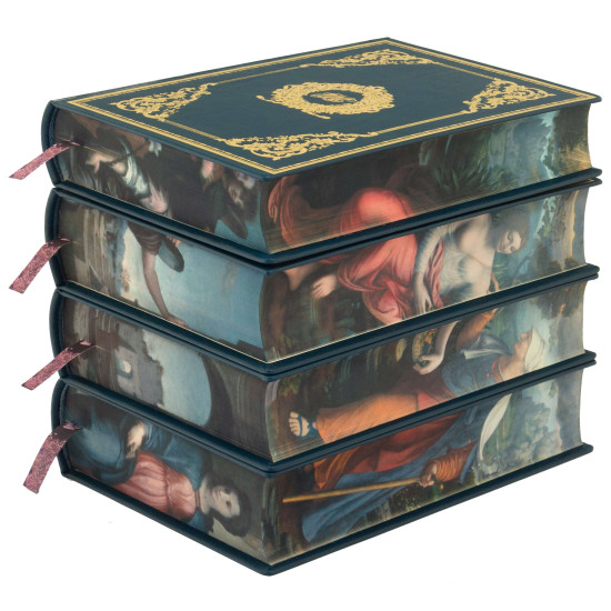 Подарункове видання "Історія живопису всіх часів і народів" О. Бенуа в 4 томах у шкіряному коробі-футлярі з металевим декором (позолота, сріблення)