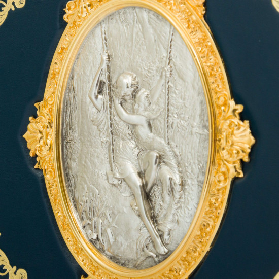 Подарункове видання "Історія живопису всіх часів і народів" О. Бенуа в 4 томах у шкіряному коробі-футлярі з металевим декором (позолота, сріблення)