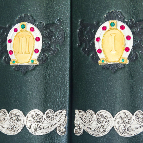 Подарункове видання «Книга про коня»  князя Урусова С.П. Репринт 1911 р. у 2 т. у шкіряному футлярі. (Найкраще дореволюційне видання.) (Позолота, сріблення, каміння Сваровські)