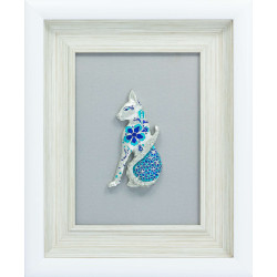 Подарунок «Кіт» (метал, сріблення, емалі)