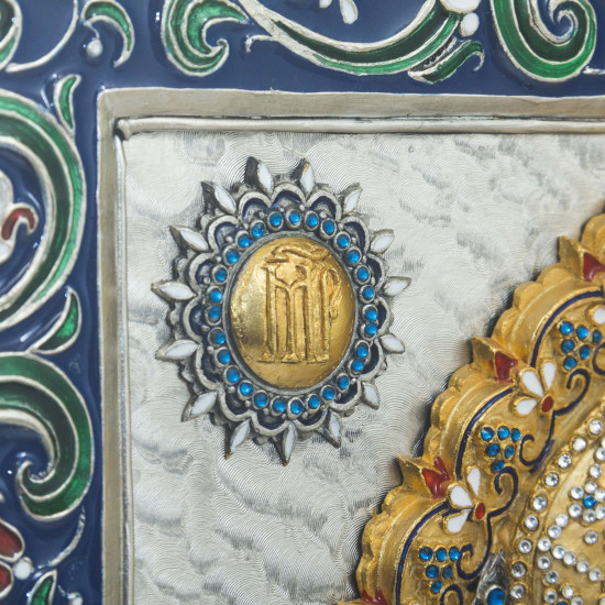 Чудотворна ікона "Почаївська  Богоматір" з ювелірним оздобленням