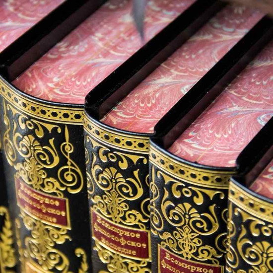 Подарункове видання бібліотеки "Всесвітній філософський спадок" у 15 т. з позолоченими та посрібленими металевими накладками