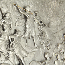 Картина "Полювання амазонок" (мідь, сріблення)