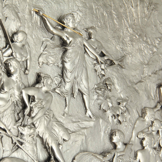 Картина "Полювання амазонок" (мідь, сріблення)