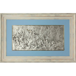 Картина "Полювання амазонок" (мідь, сріблення)