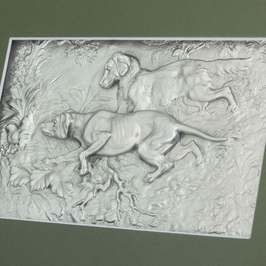 Посріблене металеве панно"Мисливський трофей"