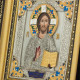 Ікона "Господь Вседержитель" з емалевим розписом