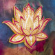 Авторське панно "Падма" (Лотос) (метал, позолота, каміння Сваровські)