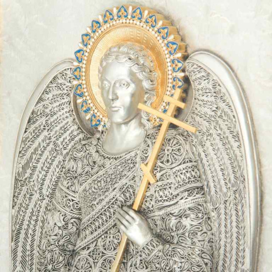 Ікона "Ангел Хранитель" з камінням