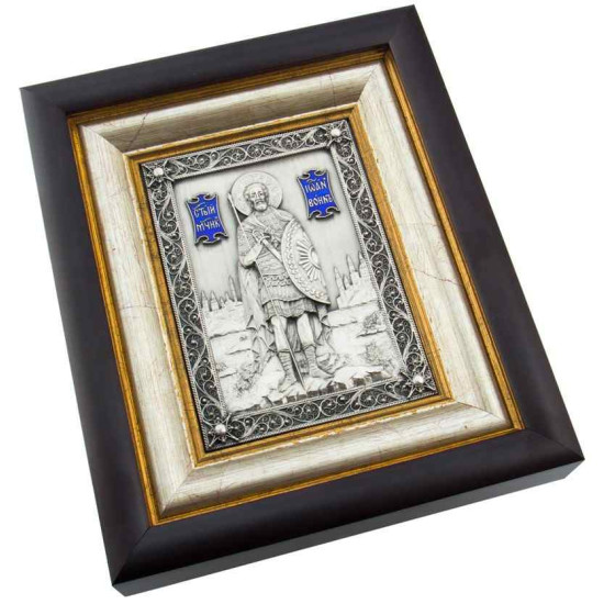 Ікона "Іоан Воїн" посріблена