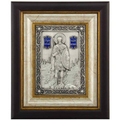 Ікона "Іоан Воїн" посріблена