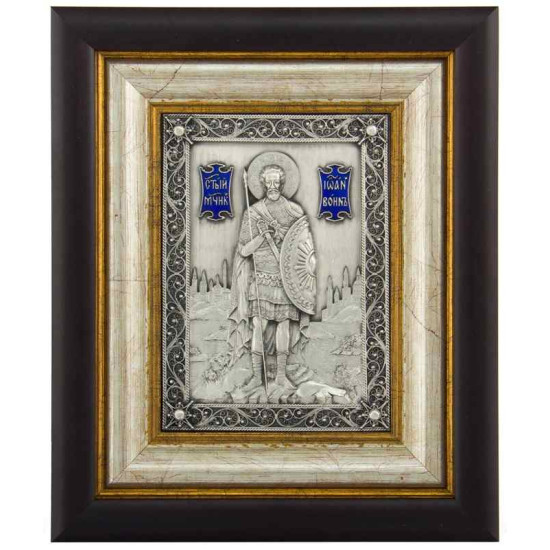 Ікона "Іоан Воїн" посріблена