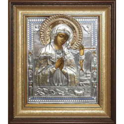 Ікона Богоматір Охтирська із золотим вінцем