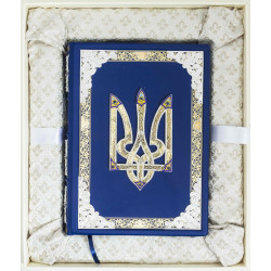 Подарункове видання «Ілюстрована історія України» Грушевський М.С. з срібним ювелірним декором з сапфірами та емалями у шкіряній коробці