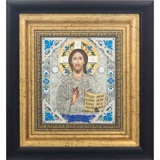 Ікона "Господь Вседержитель" (італійські емалі)