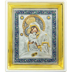 Чудотворна ікона "Почаївська  Богоматір" з ювелірним оздобленням